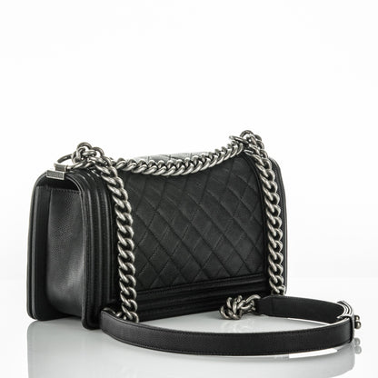 Chanel Caviar Quilted Medium Boy Flap Black 3 of 8