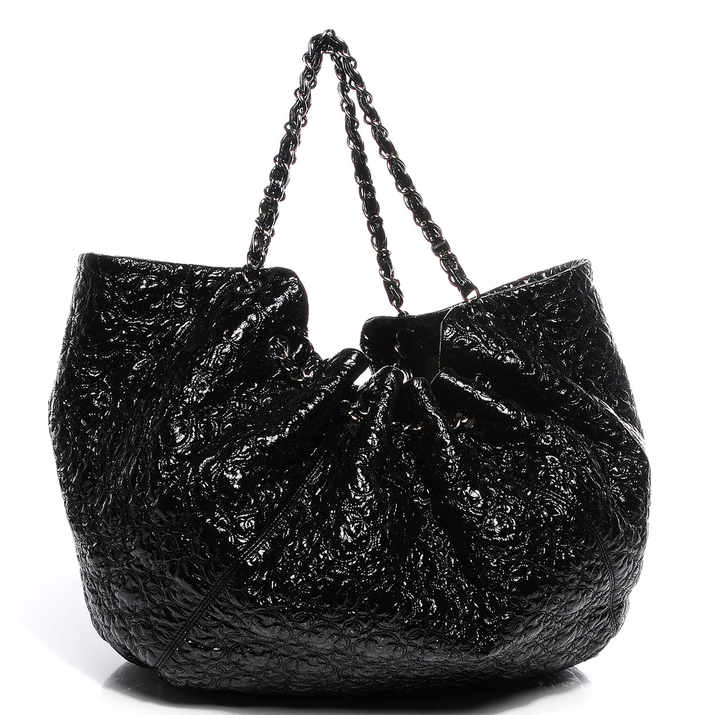 Vinyl Graphic Edge Tote Black