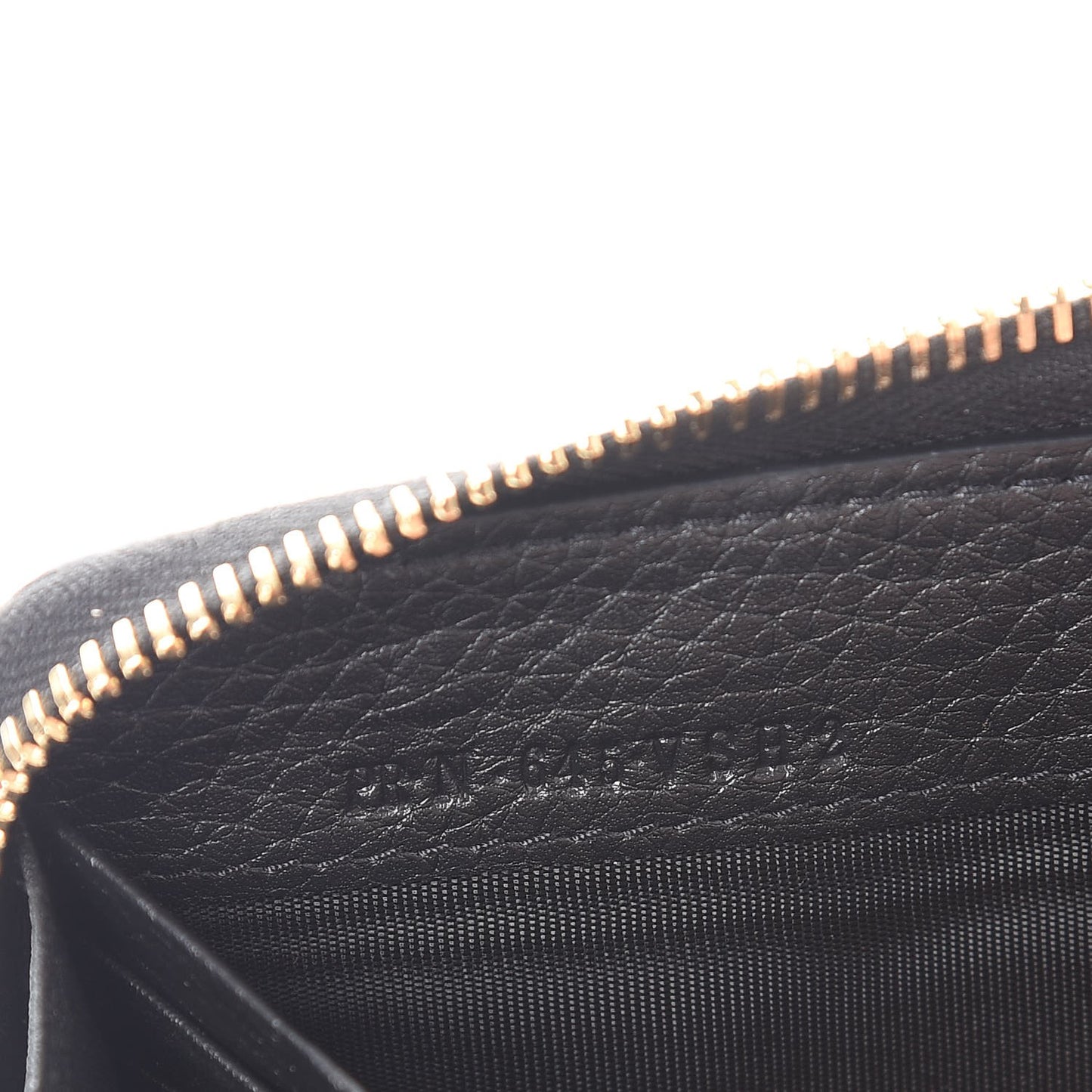 Pebbled Calfskin Rockstud Zip Around Wallet Black