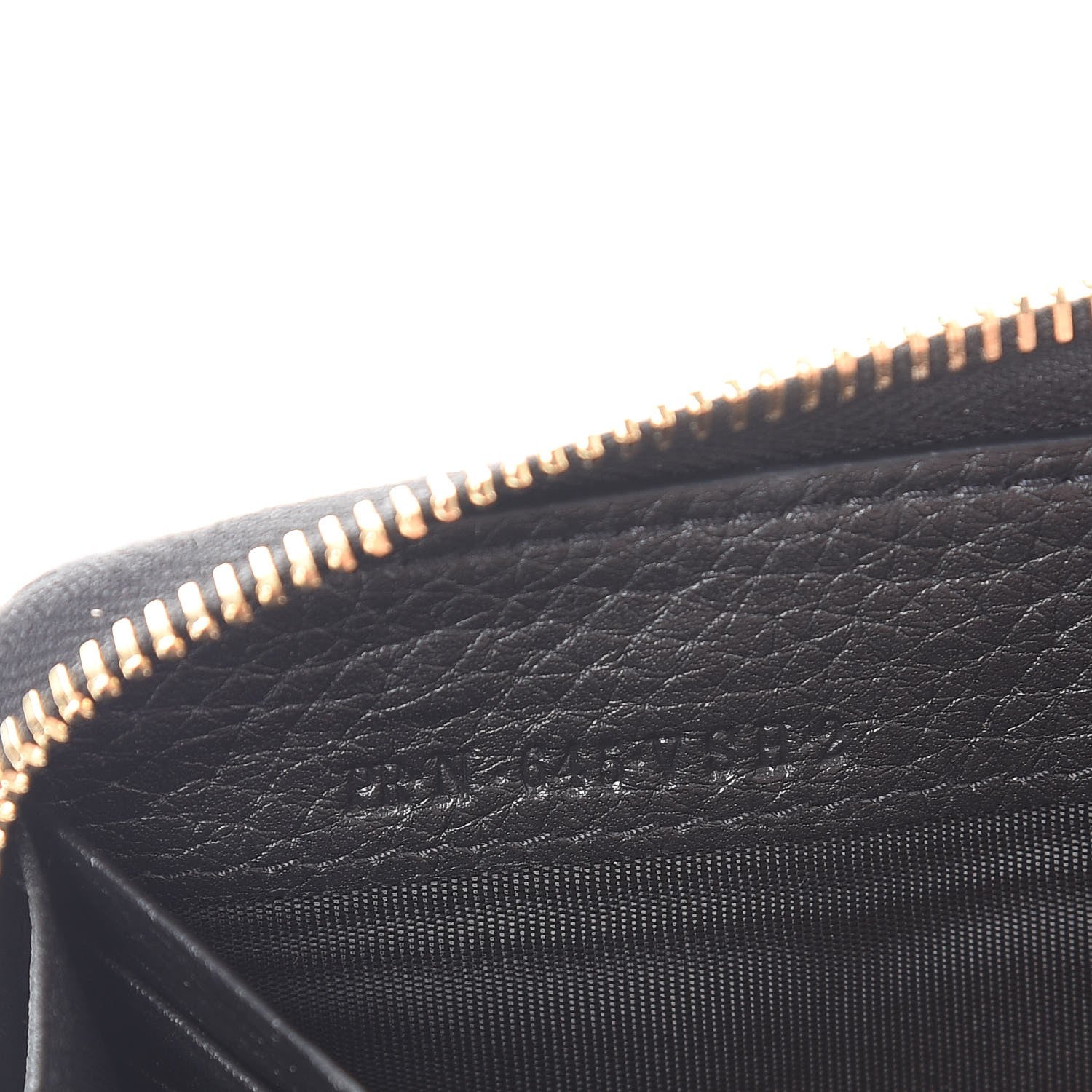 Valentino Garavani Pebbled Calfskin Rockstud Zip Around Wallet Black 7 of 9