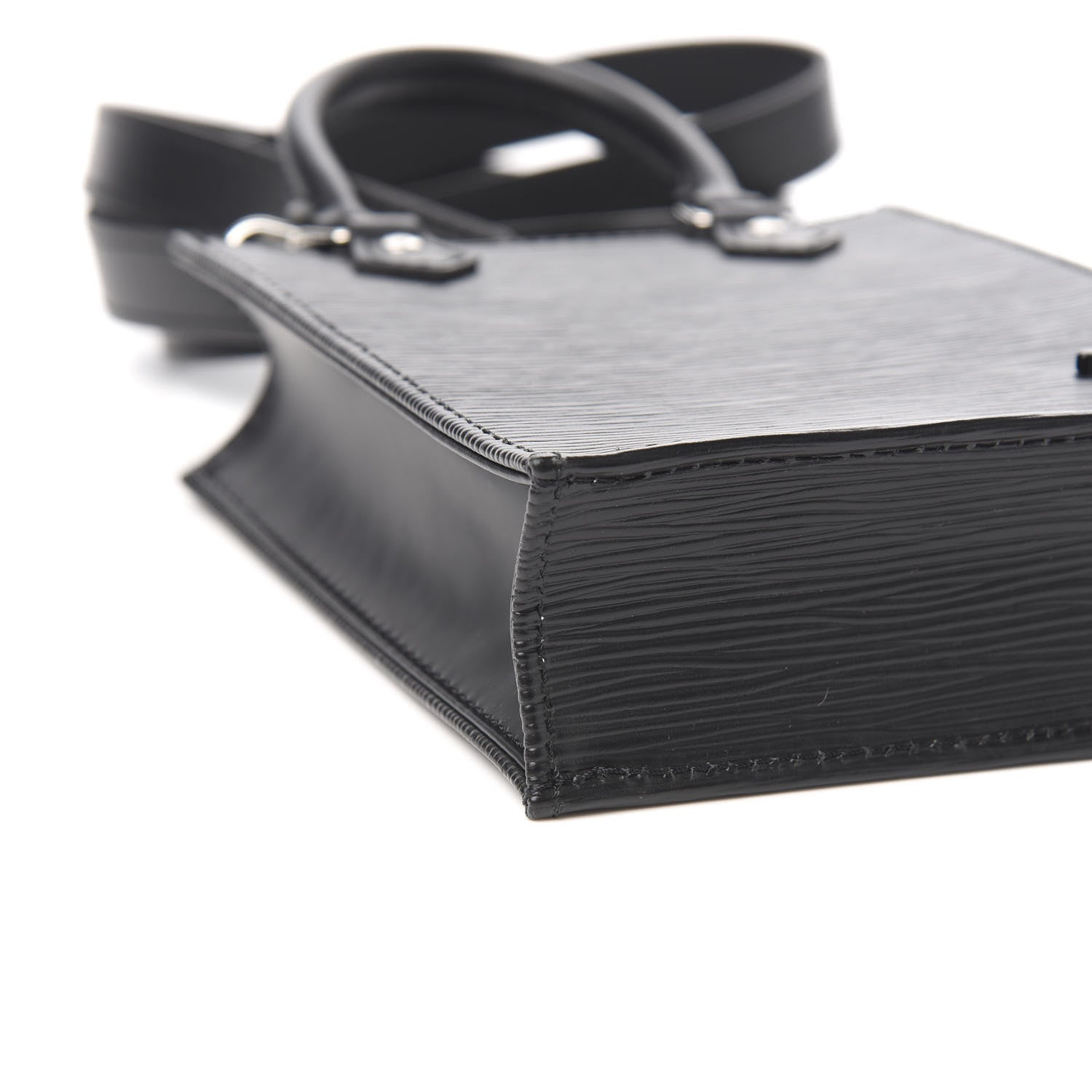 Louis Vuitton Epi Petit Sac Plat Black 6 of 9