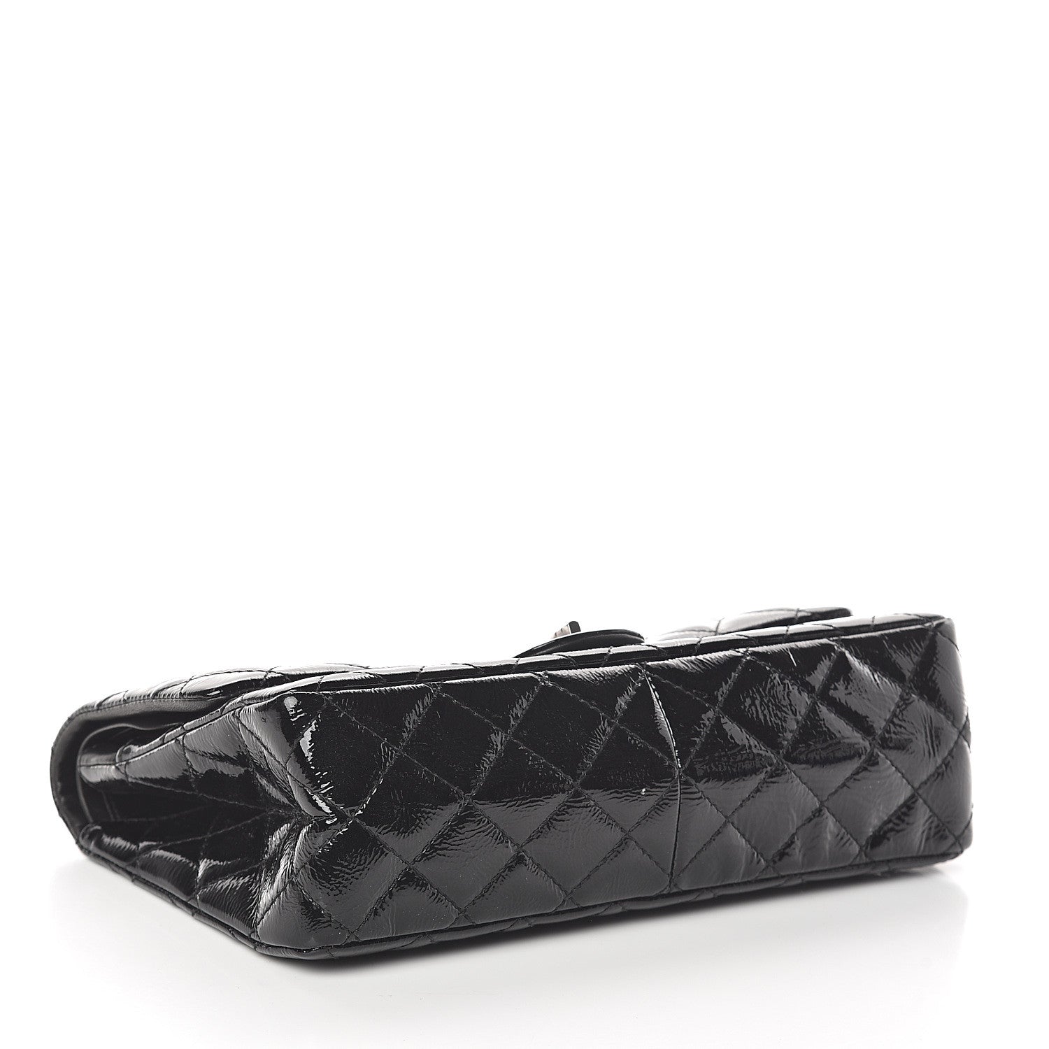Chanel Distressed Patent Quilted 2.55 Reissue 226 Flap Black 3 of 8