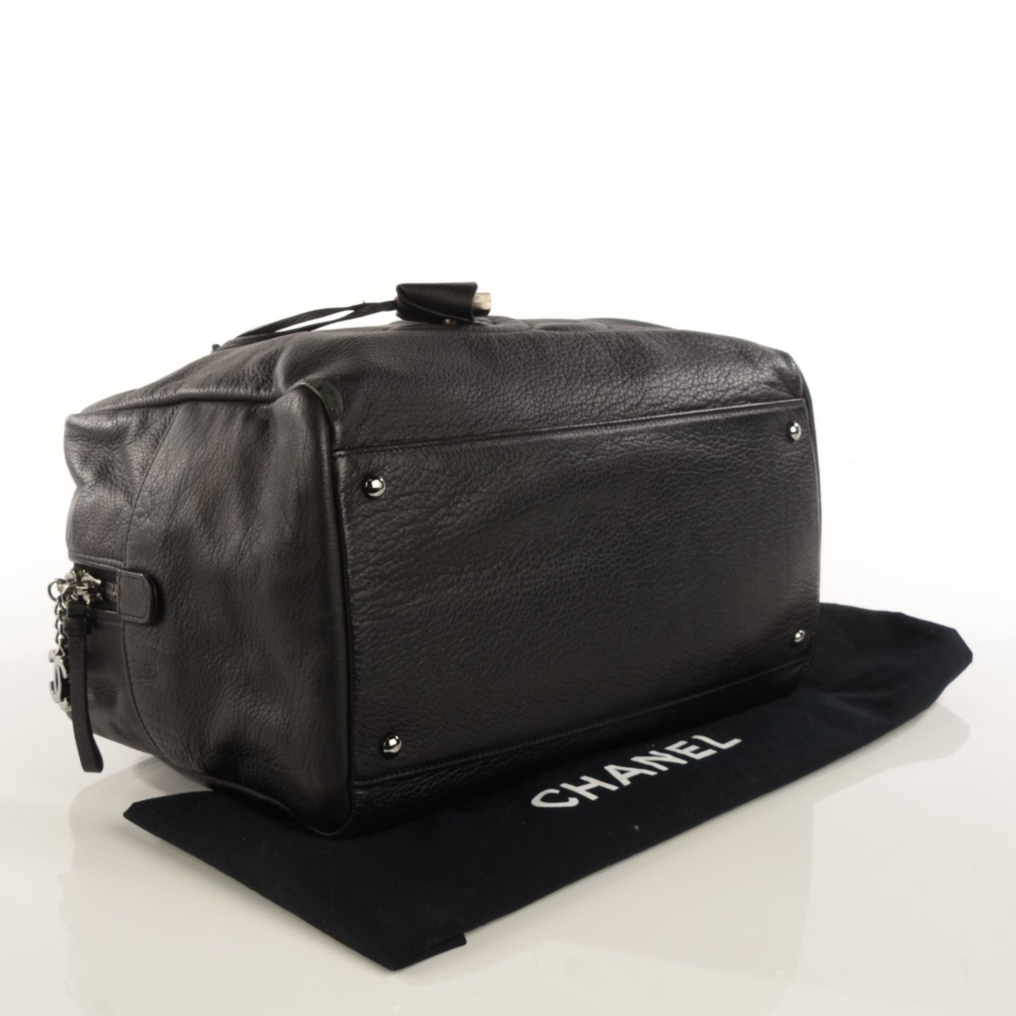 Deerskin Luxe Ligne Large Bowler Black