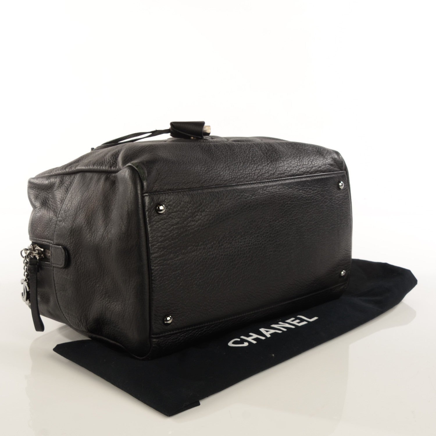 Chanel Deerskin Luxe Ligne Large Bowler Black 4 of 7