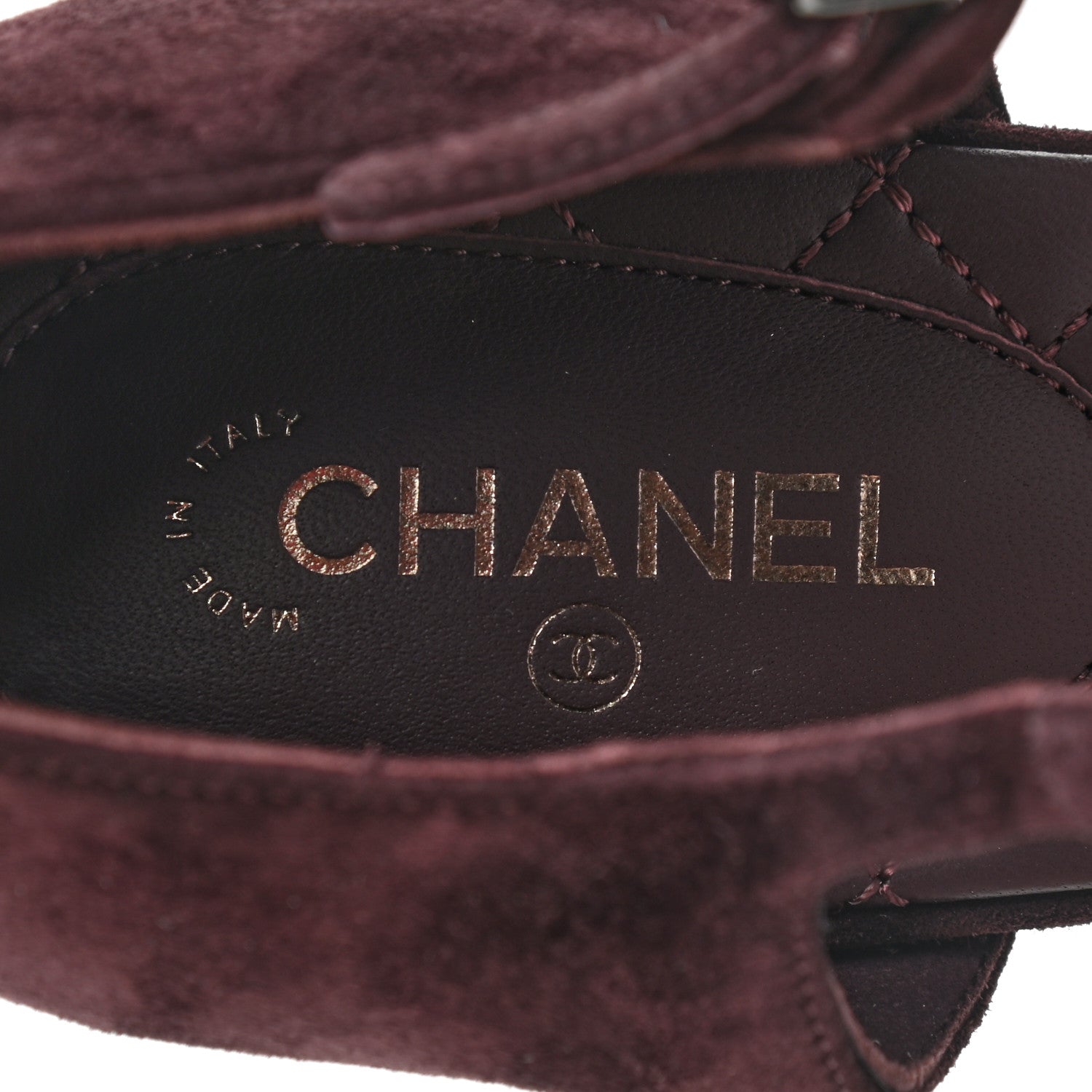 Chanel Suede Calfskin Pumps 40 Dark Purple 10 of 14
