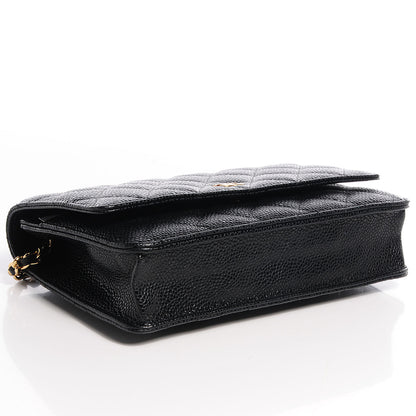 Chanel Caviar Quilted Wallet On Chain WOC Black 4 of 8