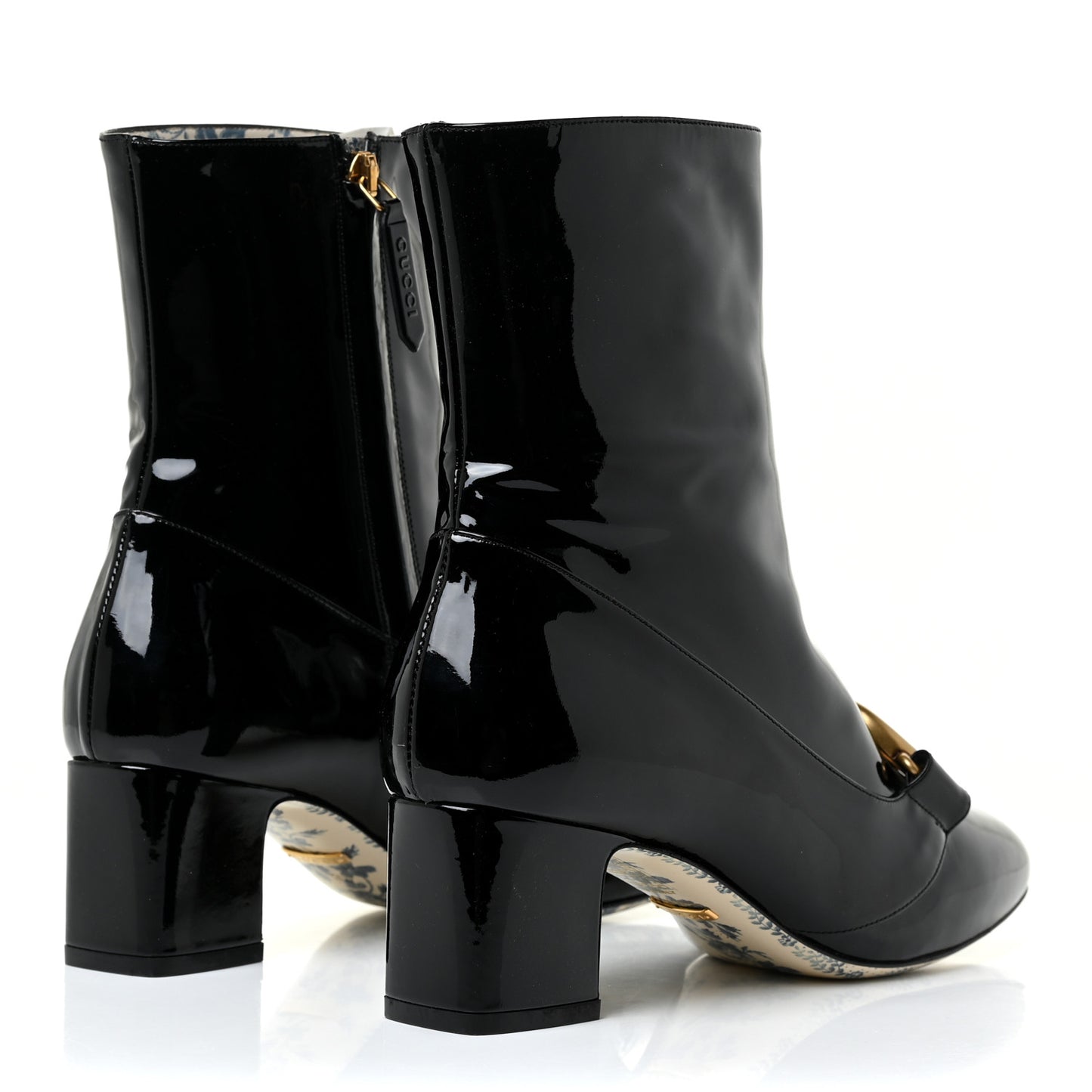 Vernice GG Victoire 55mm Ankle Boots 38 Black
