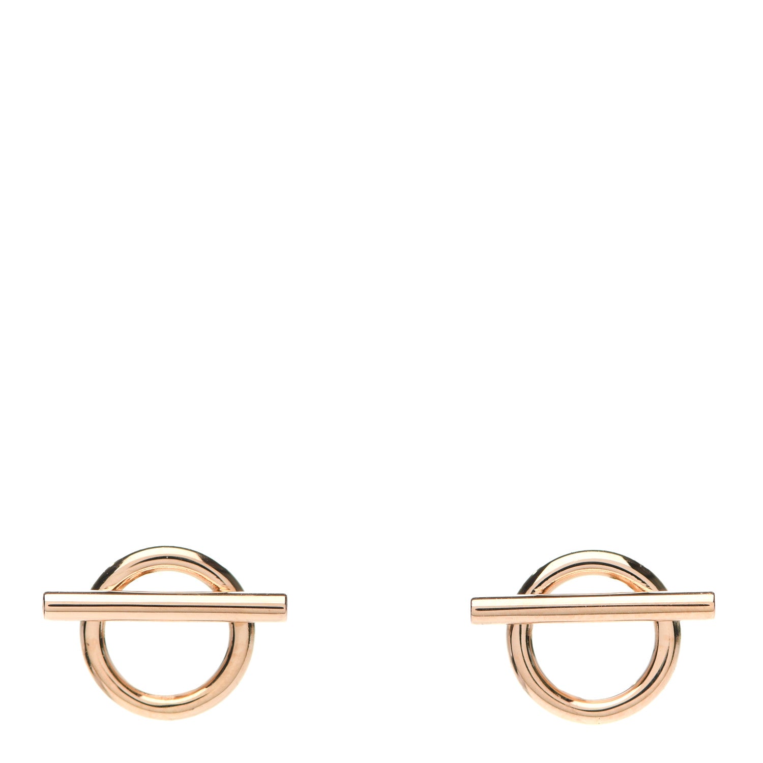 Hermes 18K Rose Gold PM Echappee Earrings 1 of 4