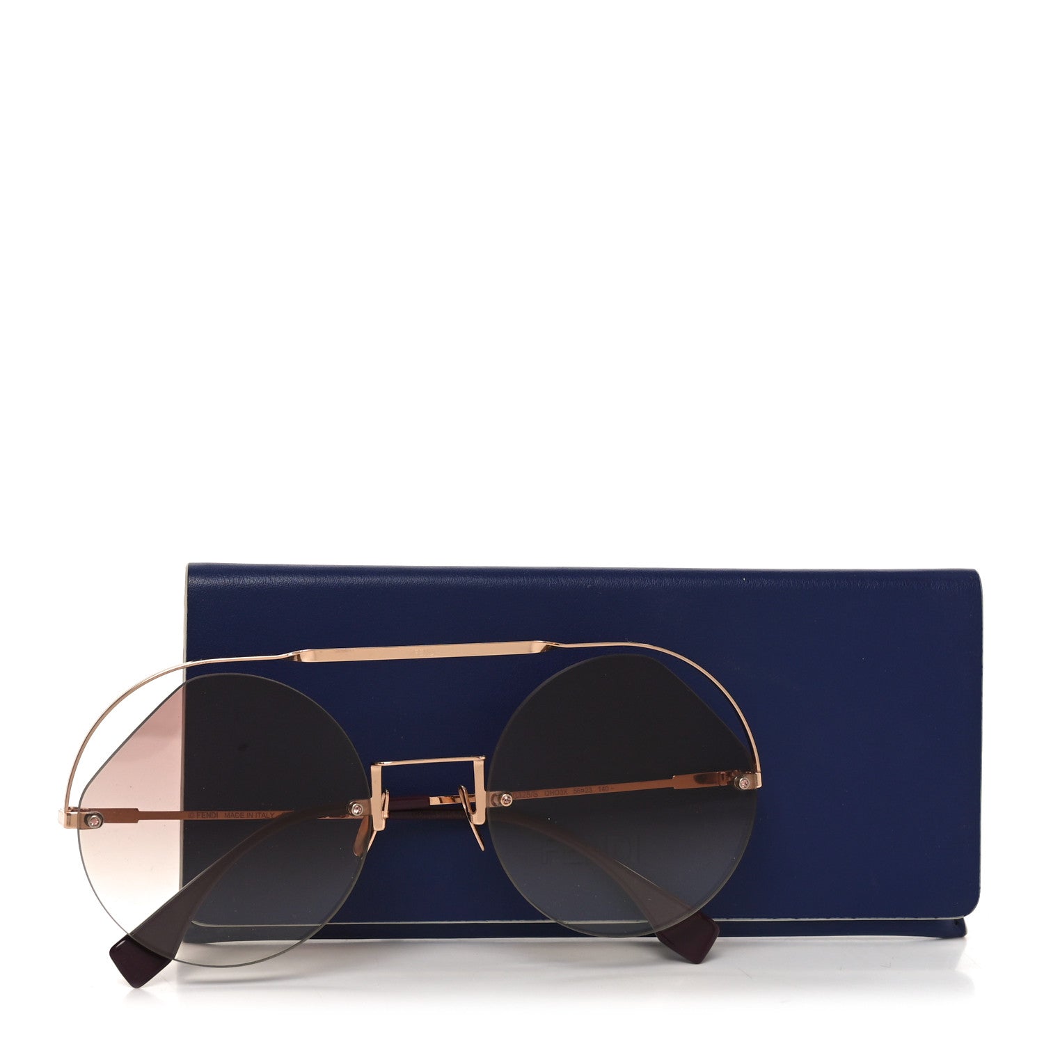 Fendi Round Sunglasses FF0325/S Gold 7 of 7