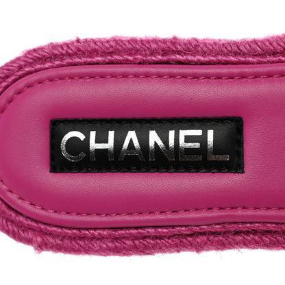 Chanel Lambskin Cord Braided Slide Sandals 40 Pink 7 of 8