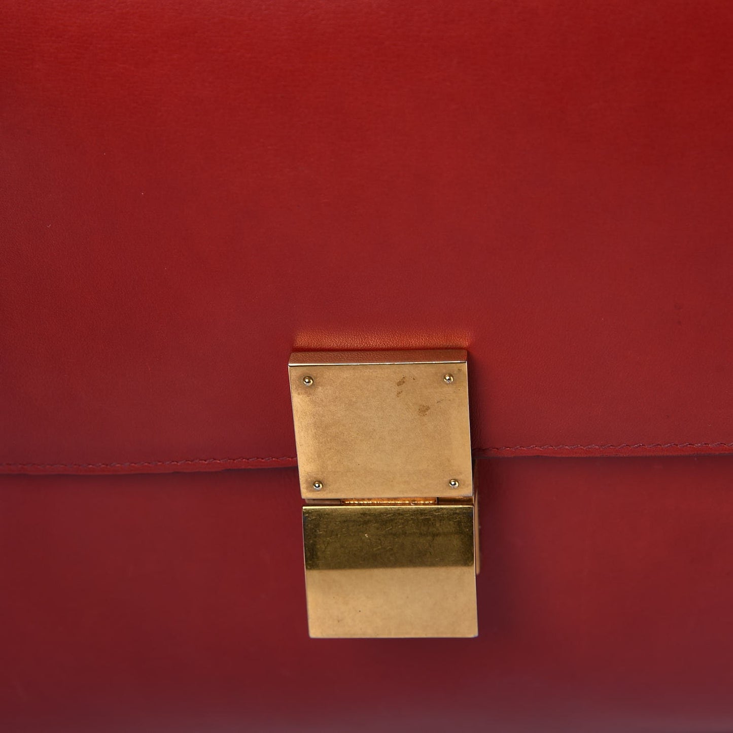 Smooth Calfskin Large Classic Box Flap Bag Red