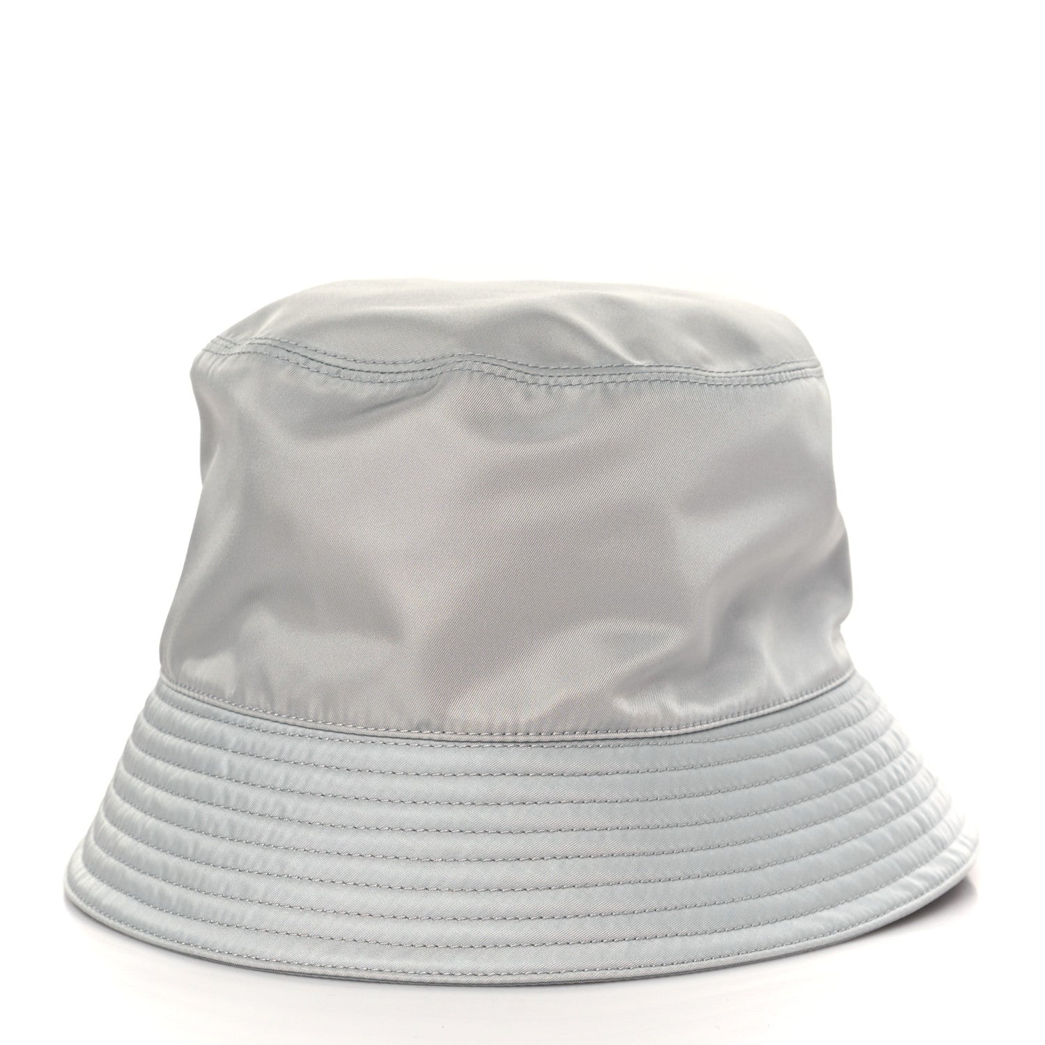 Prada Re-Nylon Metal Triangle Logo Womens Bucket Hat M Fiordaliso 3 of 7