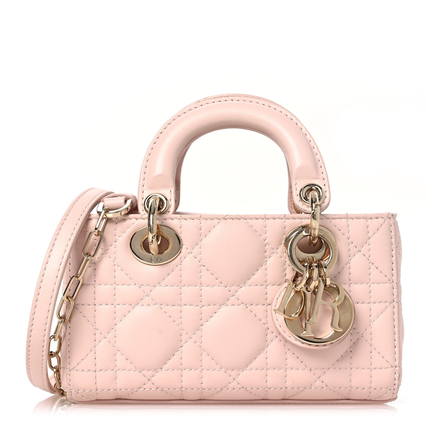Lambskin Cannage Micro Lady D-Joy Rose Poudre