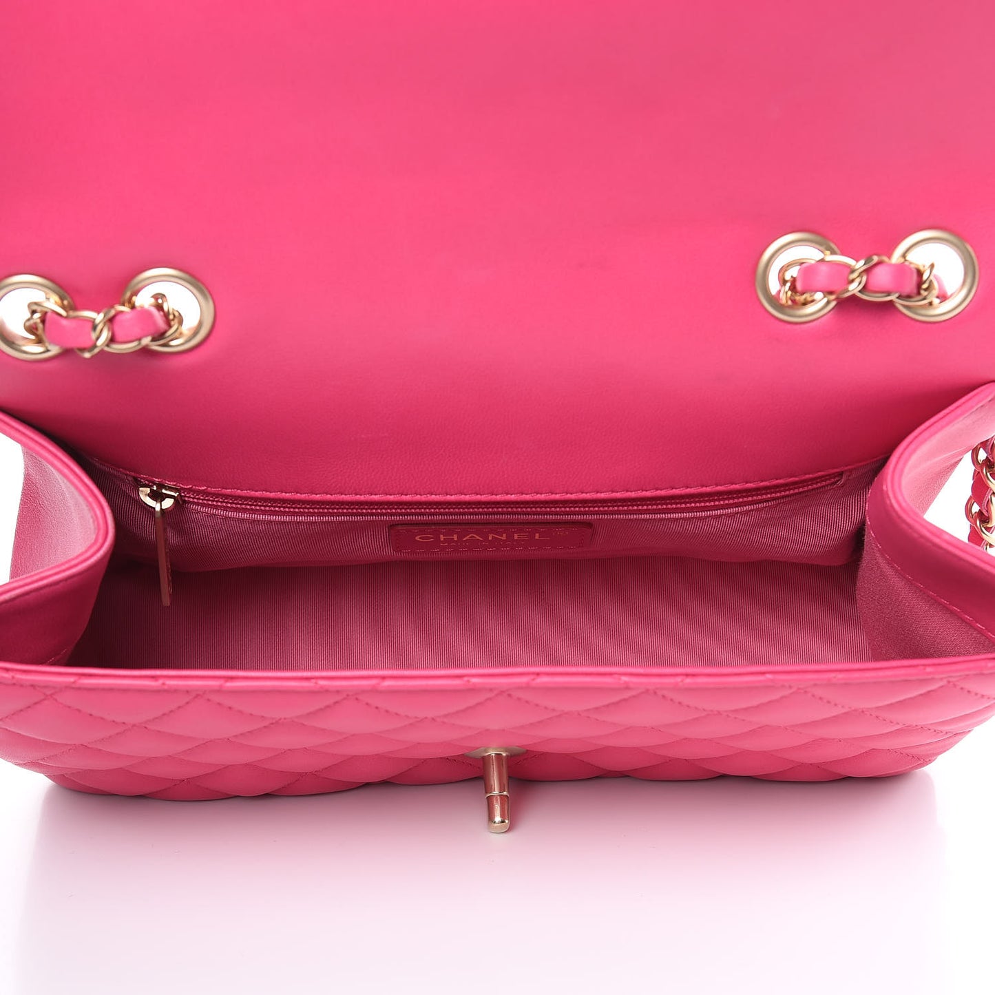 Lambskin Quilted Medium Mademoiselle Chic Flap Pink