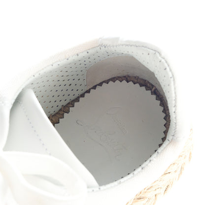 Christian Louboutin Toile Calfskin Espasneak Flat Sneaker 37 Ivory 8 of 11