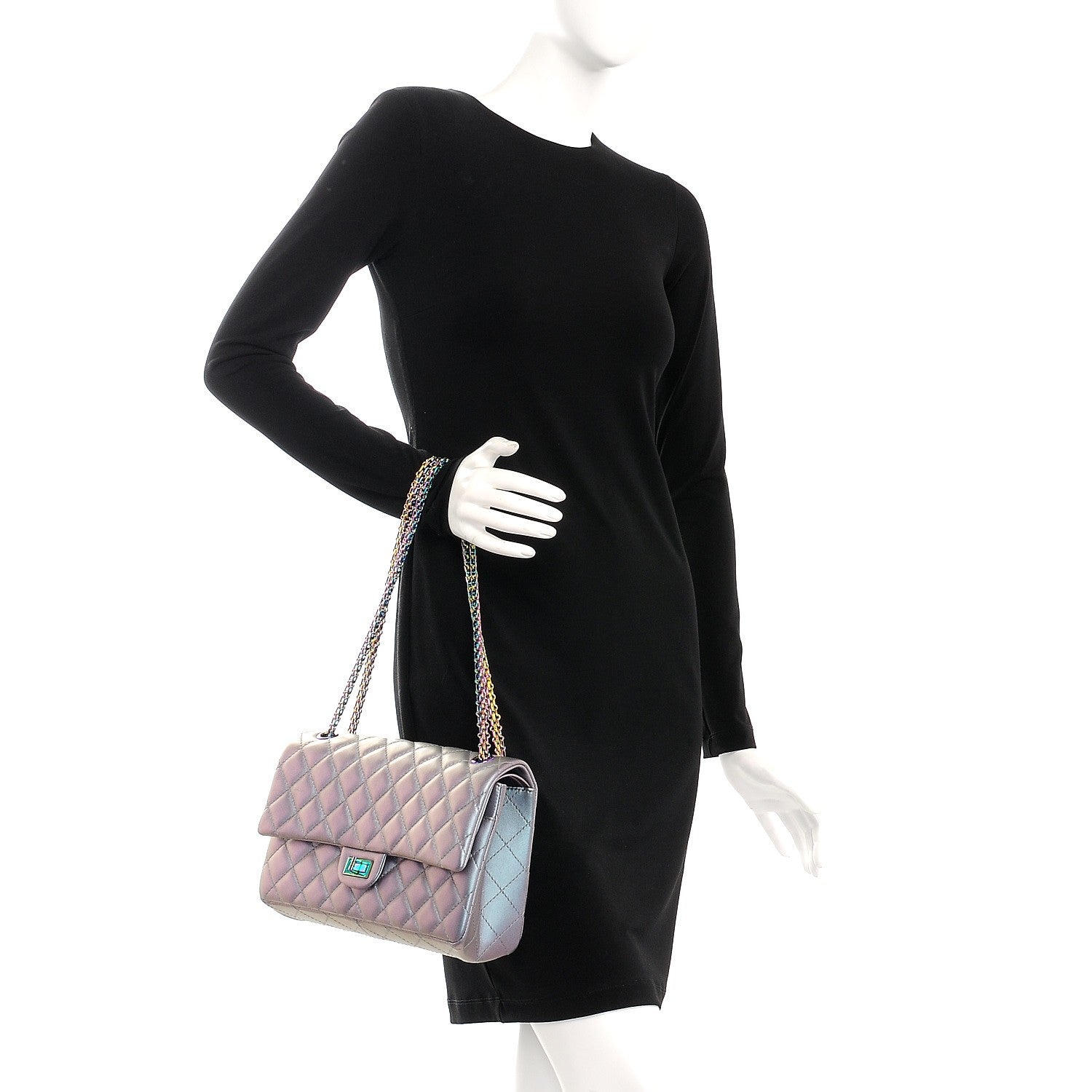 Chanel Iridescent Lambskin Quilted 2.55 Reissue 226 Flap Light Purple 3 of 9