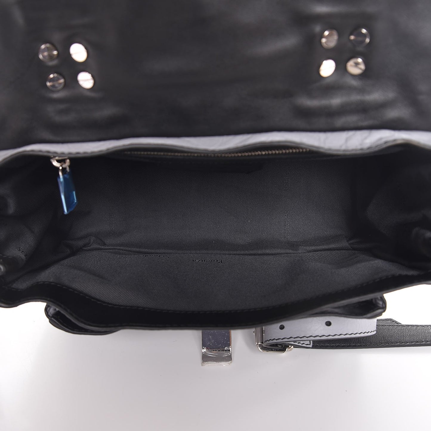 Paper Lambskin Tiny PS1 Plus Zip Satchel Dove Grey