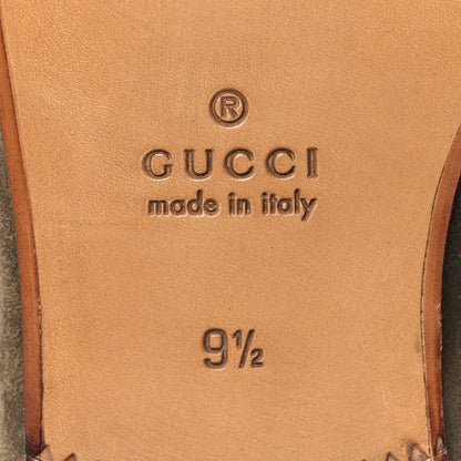 Gucci Suede Horsebit Mens Jordaan Loafers 9.5 Olive Green 8 of 10