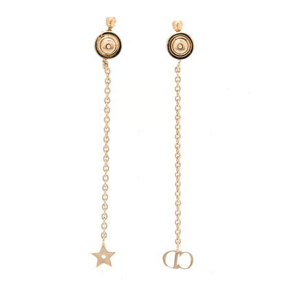 Christian Dior Pearl La Petite Tribale Dangle Chain Earrings Gold 1 of 4