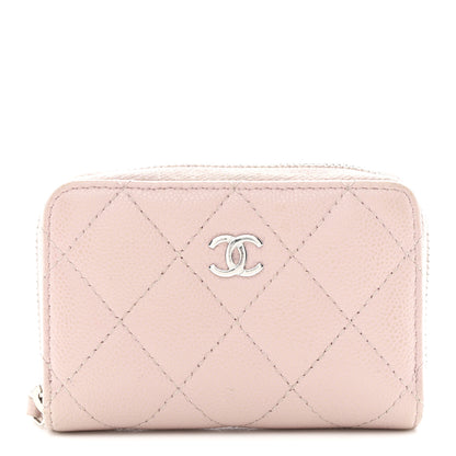 Chanel Caviar Quilted Zip Coin Purse Light Pink 1 of 8
