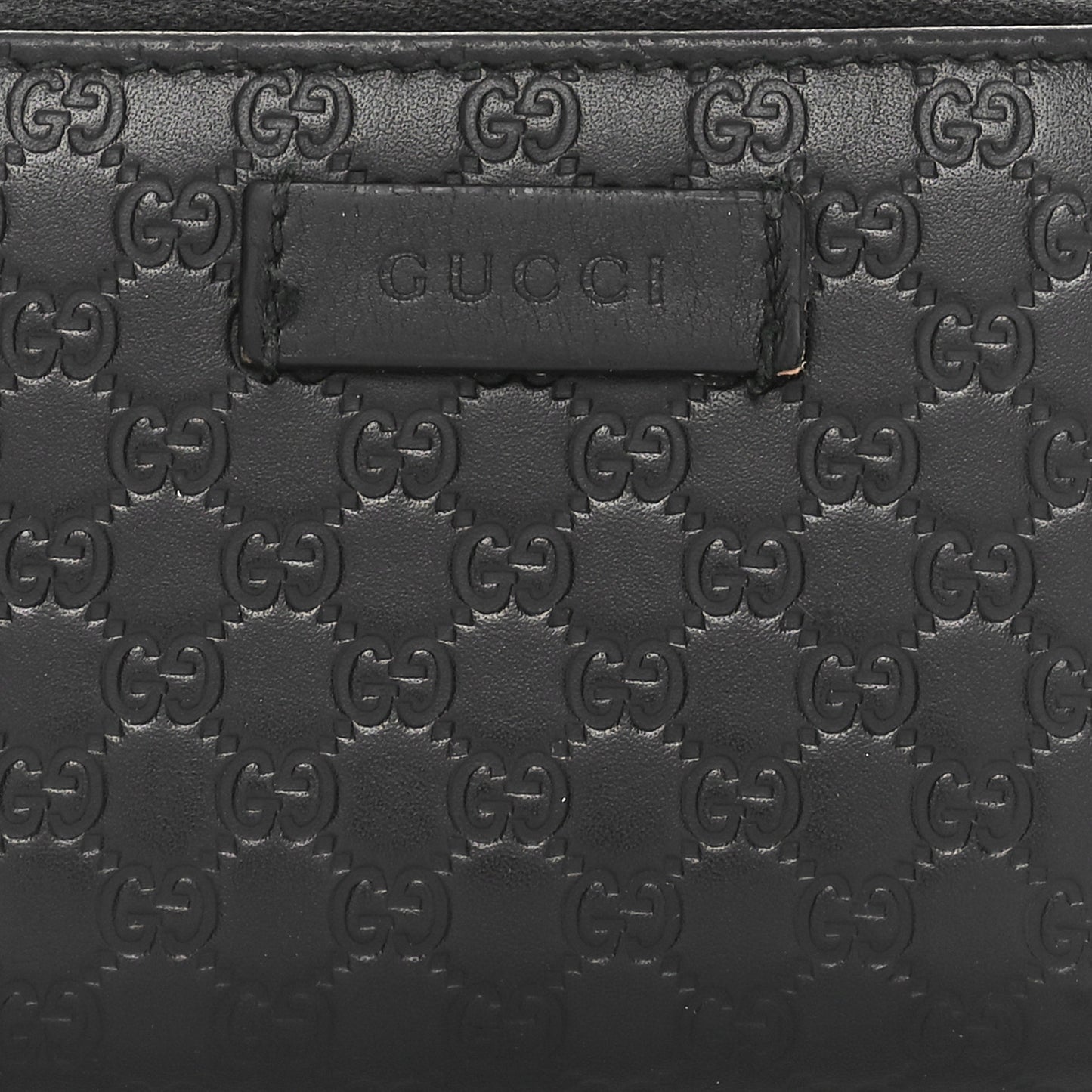 Microguccissima Zip Around Card Case Black