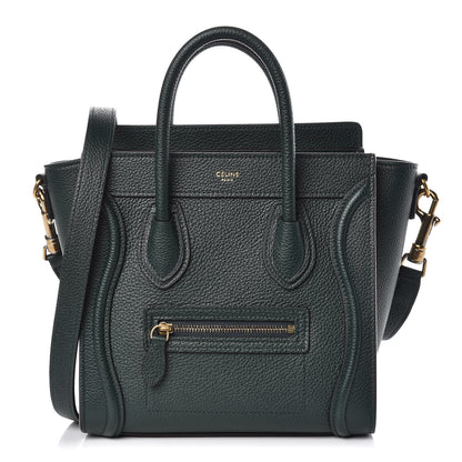 Celine Drummed Calfskin Nano Luggage Amazone 1 of 10