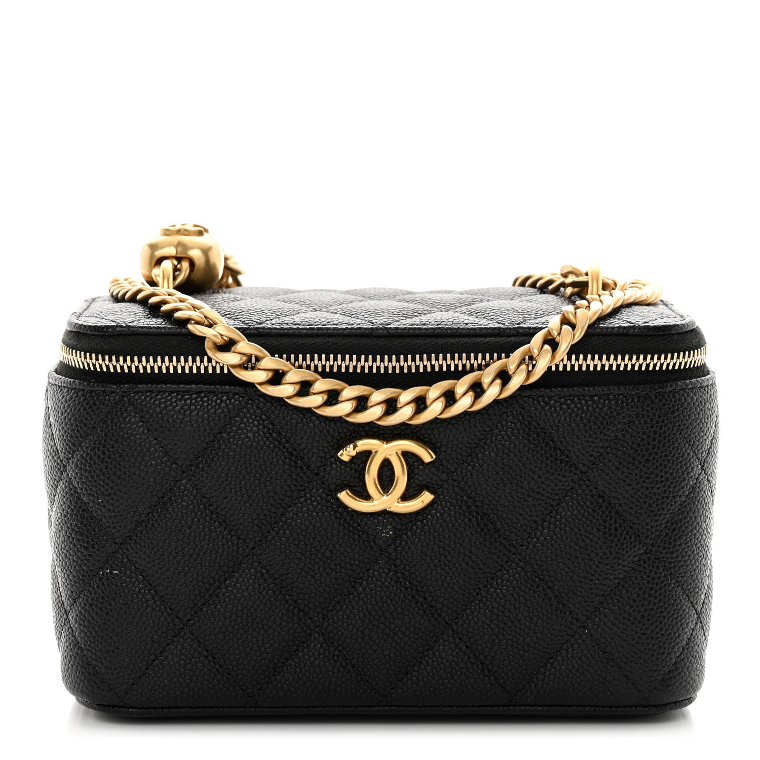 Chanel Caviar Quilted Sweetheart Vanity Case Black 1 of 11