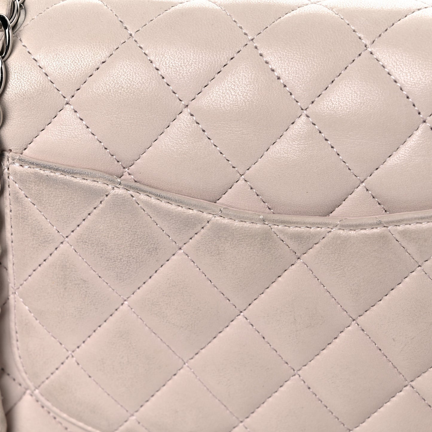 Lambskin Quilted Medium Double Flap Light Pink