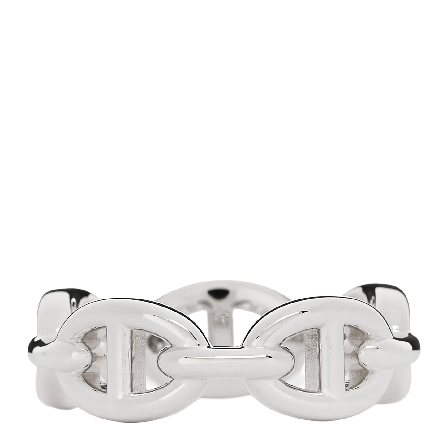 Sterling Silver PM Chaine d'Ancre Enchainee Band Ring 54 6.75