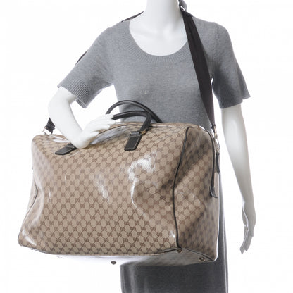 Gucci Crystal Monogram Large Duffle Bag Ebony 2 of 7