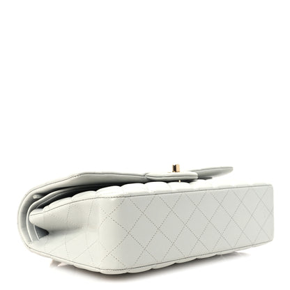 Chanel Lambskin Quilted Medium Double Flap Light Grey 4 of 12