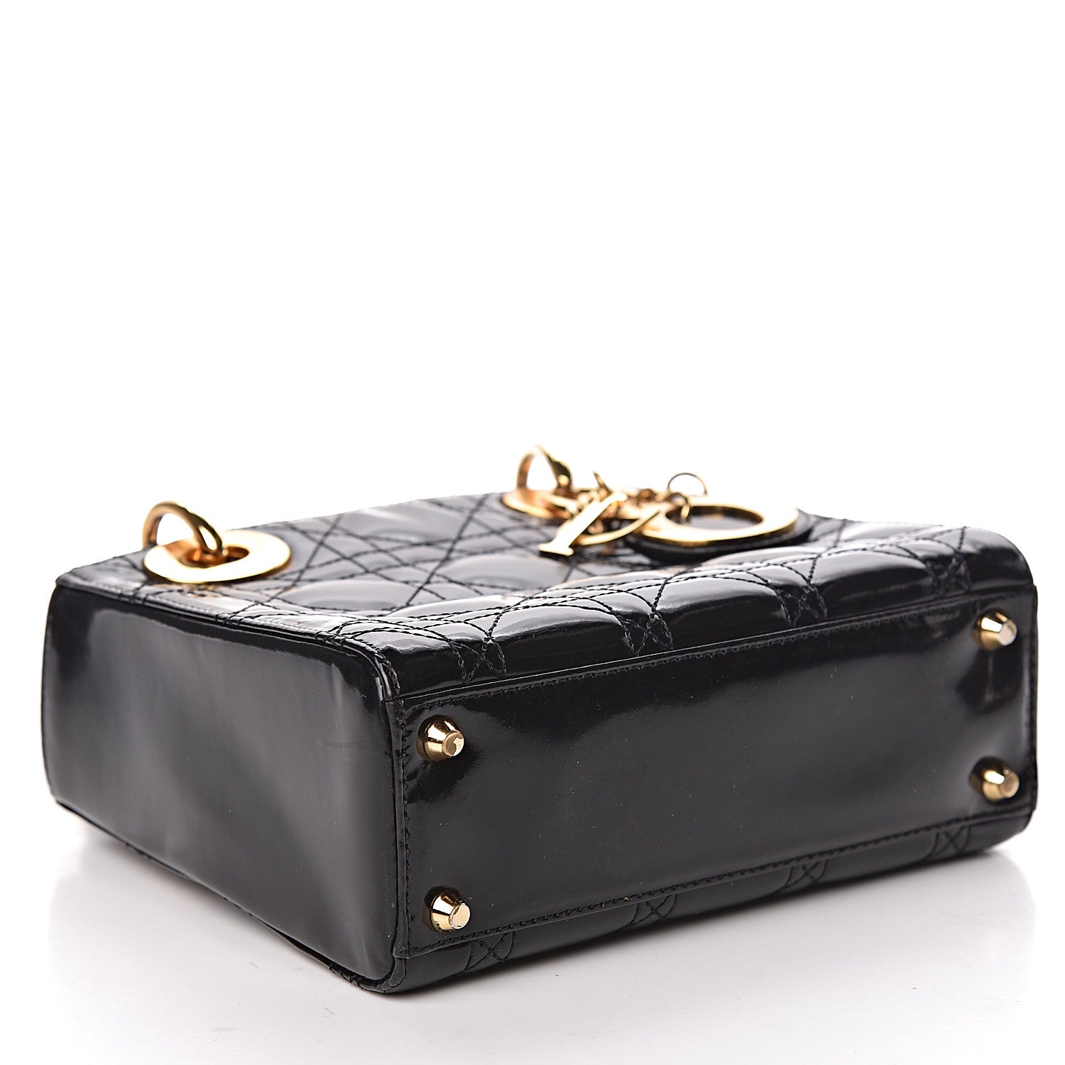 Christian Dior Patent Cannage Mini Lady Dior Black 4 of 13
