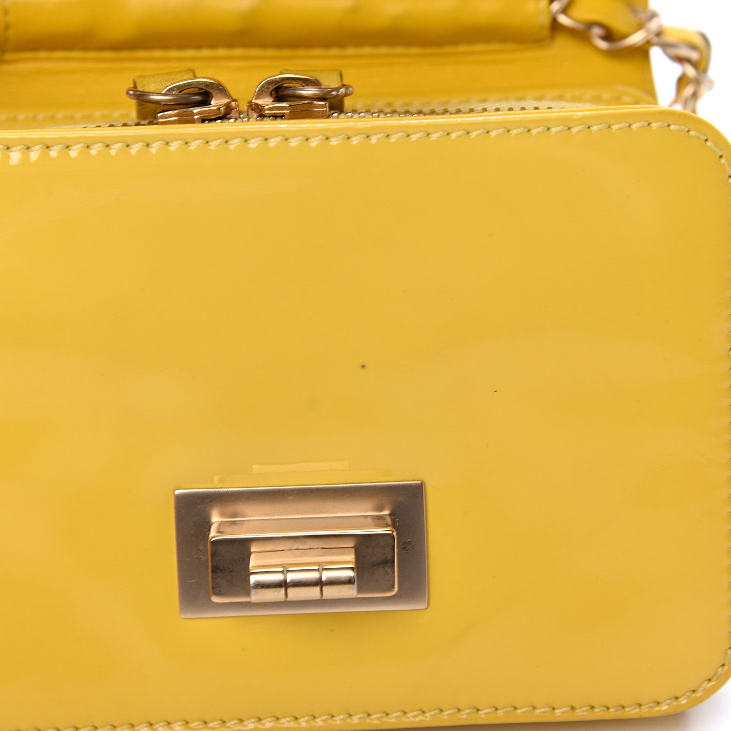 Chanel Patent Calfskin Mini Reissue Flap Yellow 14 of 17