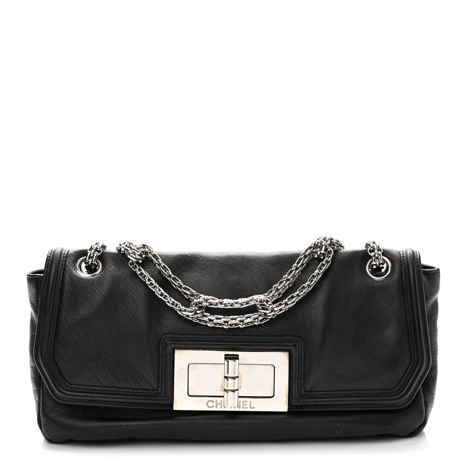 Chanel Grained Calfskin Mademoiselle Lock Bijoux Chain Flap Black 1 of 11