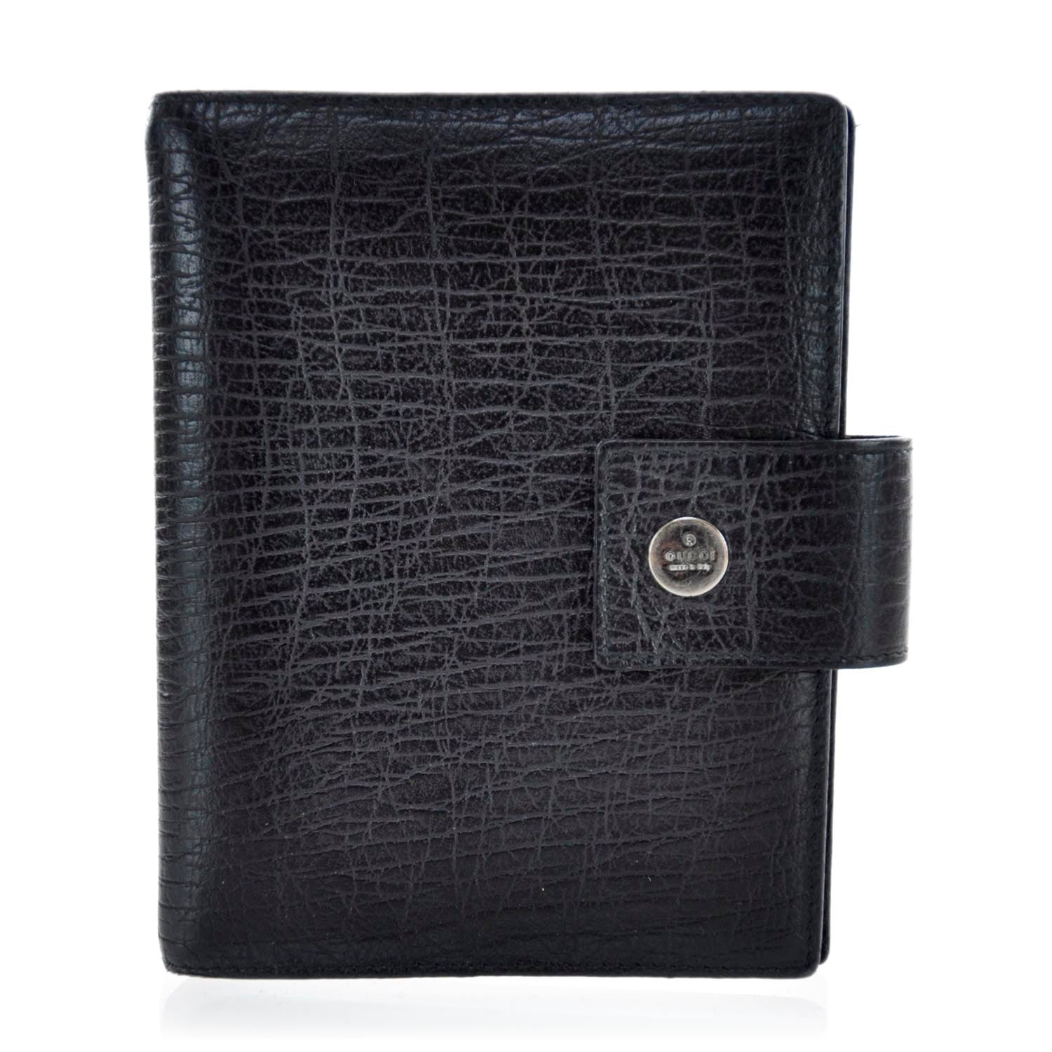 Gucci Leather Small Ring Agenda Black 1 of 8