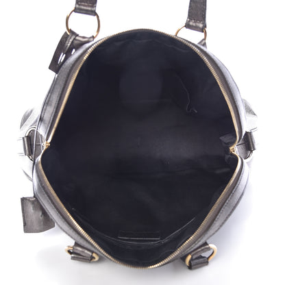 Saint Laurent Metallic Calfskin Oversized Muse Gunmetal 5 of 26