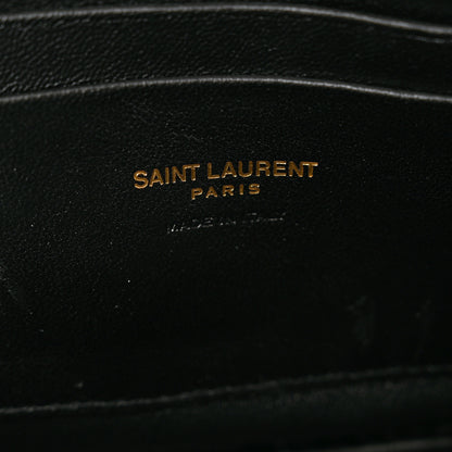Saint Laurent Grain De Poudre Matelasse Monogram Mini Lou Camera Bag Black 6 of 9