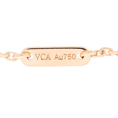 Van Cleef & Arpels 18K Rose Gold Carnelian Sweet Alhambra Bracelet 4 of 5