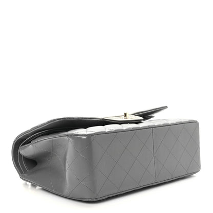 Chanel Lambskin Quilted Jumbo Double Flap Dark Grey 4 of 9