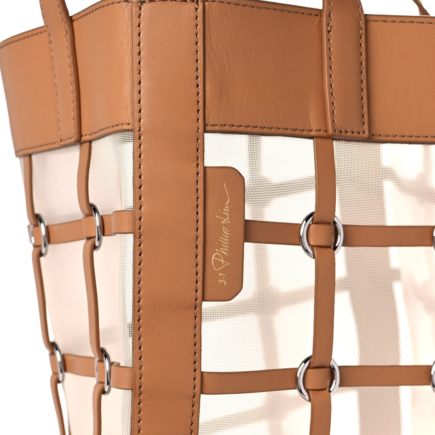 3.1 Phillip Lim Calfskin Billie Cage Tote Camel 8 of 12