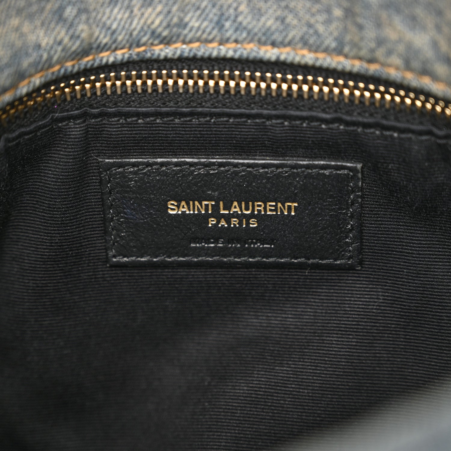 Saint Laurent Denim Quilted Small Loulou Puffer Monogram Chain Satchel Blue Cinnamon 6 of 12