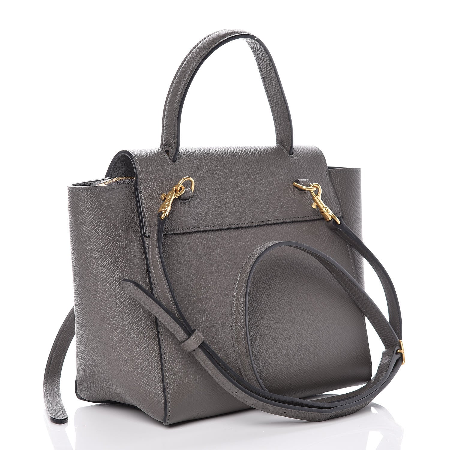 Celine Grained Calfskin Nano Belt Bag Grey 3 of 15