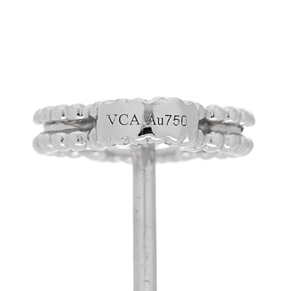 Van Cleef & Arpels 18K White Gold Diamond Sweet Alhambra Earrings 4 of 4