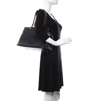 Chanel Caviar Quilted Grand Timeless Tote GTT Black 2 of 10