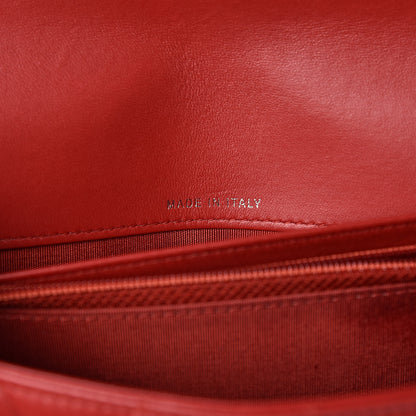 Chanel Lambskin Quilted Boy Wallet On Removable Chain WOC Red 10 of 16