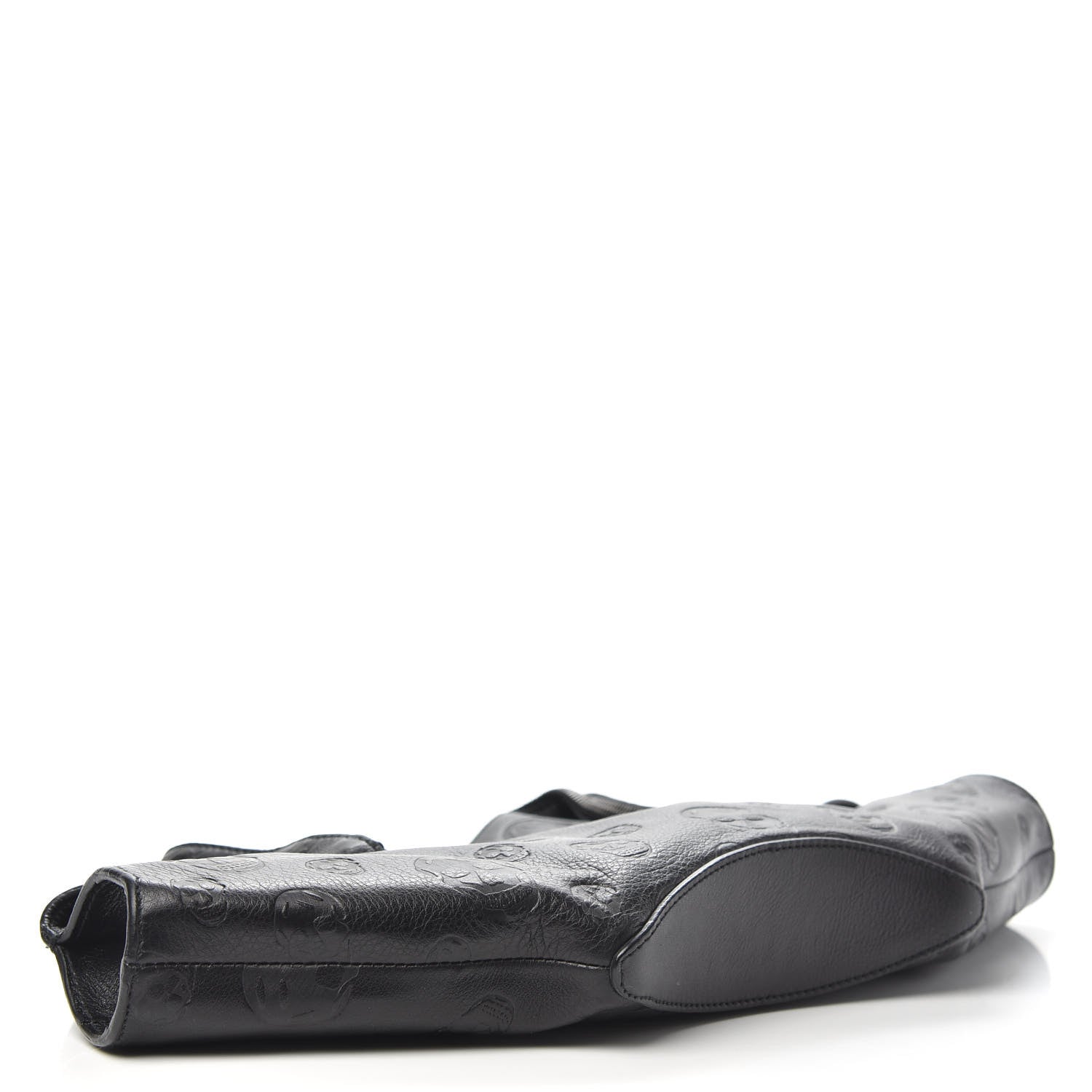 Alexander McQueen Calfskin Skull Embossed De Manta Clutch Black 4 of 12