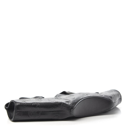 Alexander McQueen Calfskin Skull Embossed De Manta Clutch Black 4 of 12