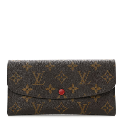 Louis Vuitton Monogram Emilie Wallet Red 1 of 12