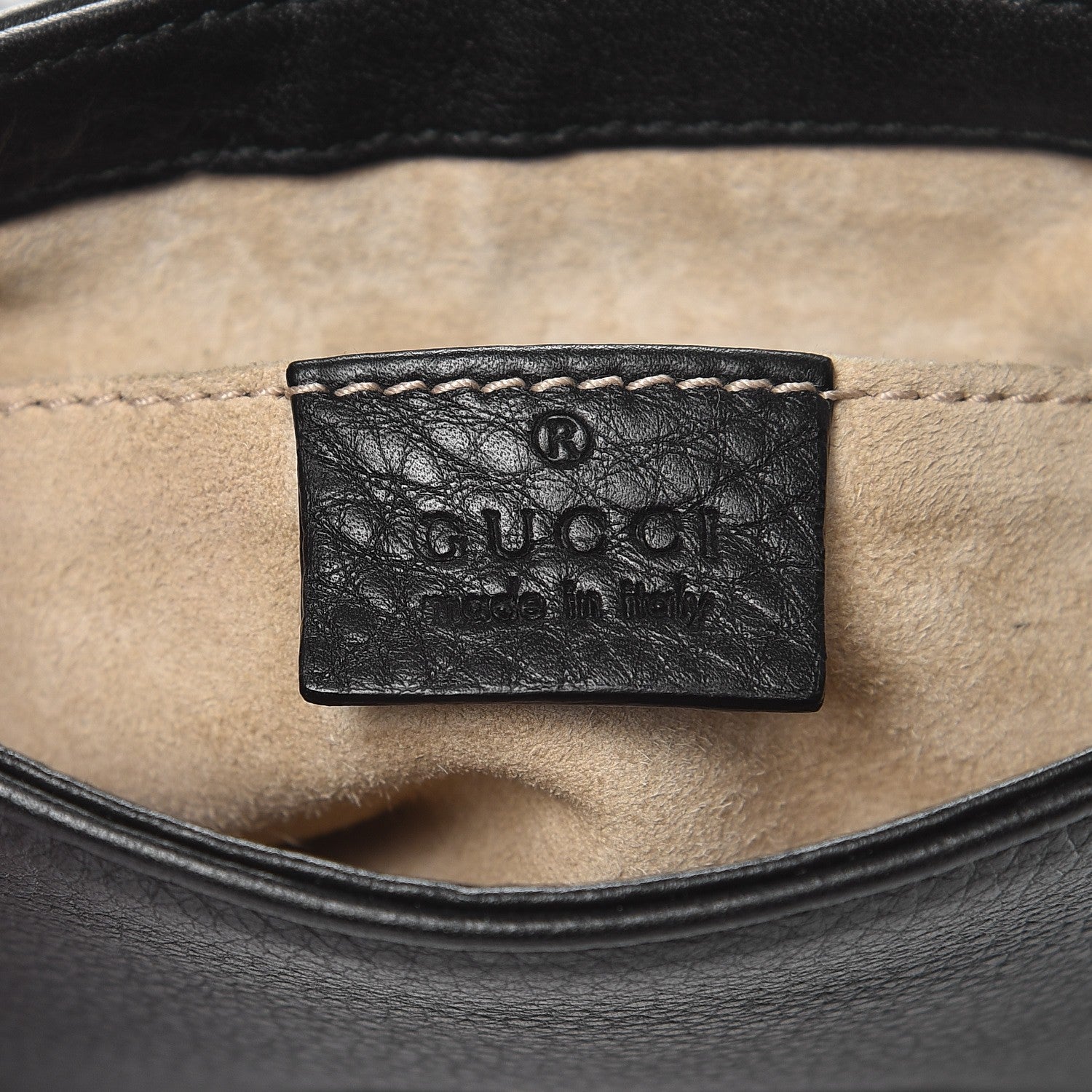 Gucci Pebbled Calfskin Small 1973 Chain Shoulder Bag Black 6 of 7