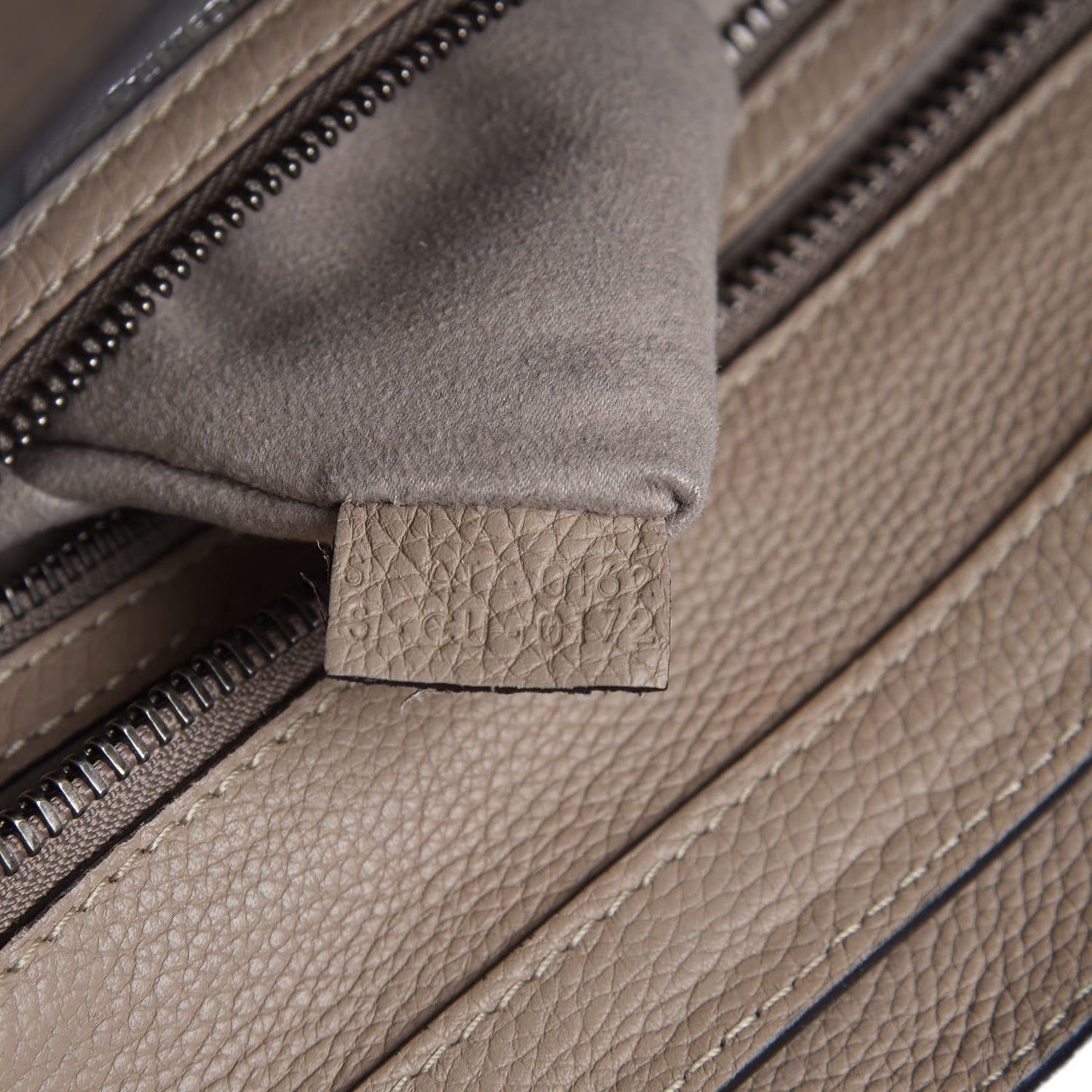 Drummed Calfskin Micro Luggage Dune